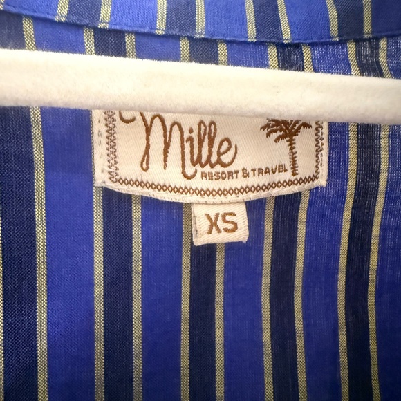 Milly Blue Striped Maxi Dress - Picture 6 of 7